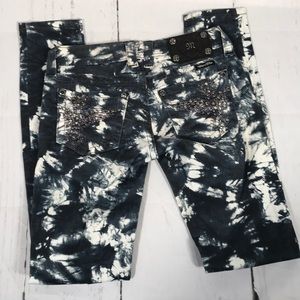 Miss Me Navy Tie Dye Skinny pants. Size 25. New!